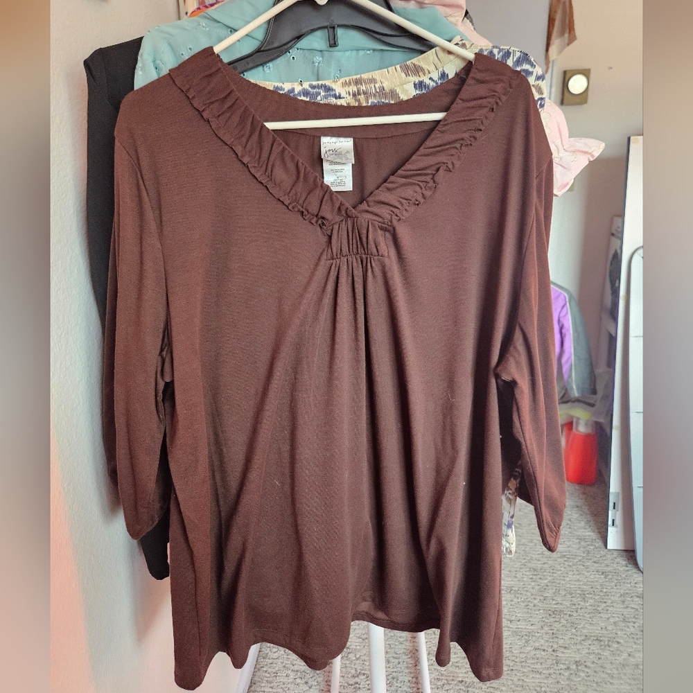 Womens' Just My Size Brown Blouse